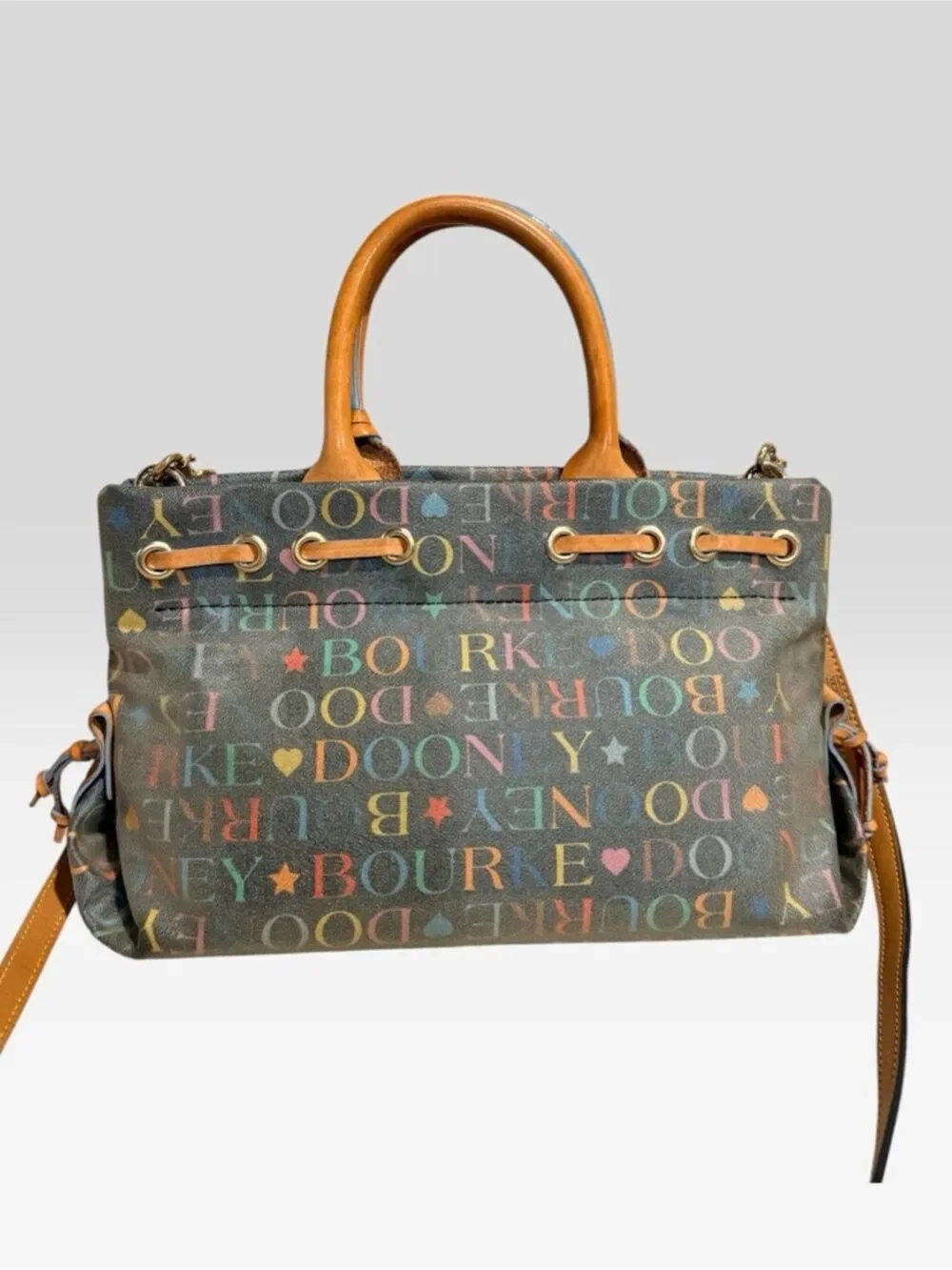 Dooney & Bourke Doodle Sac Tote Satchel Heart Charm